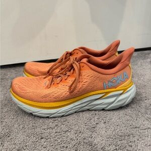 Hoka Clifton 8 Women's Coral Athletic Shoes